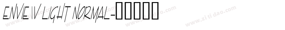 Enview Light Normal字体转换